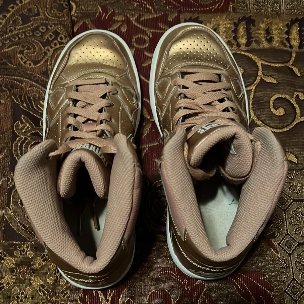 Nike Women's Metallic Rose Gold High-Top Sneakers